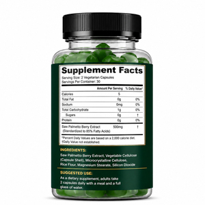 Complément Alimentaire Naturel Haute Efficacité pour la Prostate à base de Palmier Nain, avec Biotine et Minéraux, Certifié GMP HACCP, Bouteille Personnalisable - Product Image 4