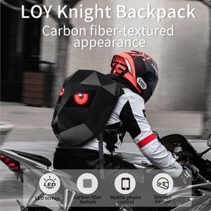 <span class=keywords><strong>Mochila</strong></span> LED de Fibra de Carbono, <span class=keywords><strong>Mochila</strong></span> El Caballero Oscuro con <span class=keywords><strong>Casco</strong></span> de Motocicleta, Mochilas para Motocicletas, Bolsas Impermeables para Portátiles - Product Image 2