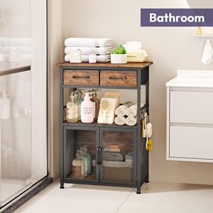 Mueble de Estación de Café Multiusos de Estilo Industrial Moderno SENYU, con Cajón Integrado, Ganchos Desmontables, para Cocina/Sala de Estar - Product Image 6