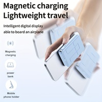 Batterie externe magnétique portable ultra-mince 15W 5000mAh à chargement sans fil, personnalisable avec logo, vente en gros d'usine, modèle OEM, très populaire