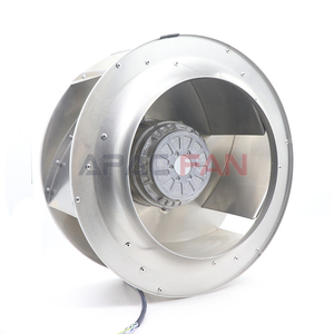 R4D400-AL17-05 400mm Three Phase Centrifugal <b>Fan</b> 400VAC 1320RPM 4200CFM 950W Backward Curved Impeller Smoke Control - Product Image 1