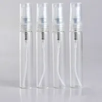Logo personnalisé 2 ML 3 ML 5 ML 10 ML Noir Clair Portable Mini Bouteille En Verre De Parfum Vide Cosmétiques Échantillon De Test Flacons En Verre Minces