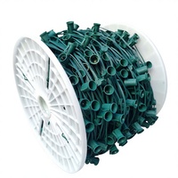 Câble électrique en vrac de qualité commerciale SPT-1 pour lumières de Noël, 18 AWG, 500 pieds, câble PVC à gaine isolante, cordon lumineux 18/2 AWG, 12 pouces
