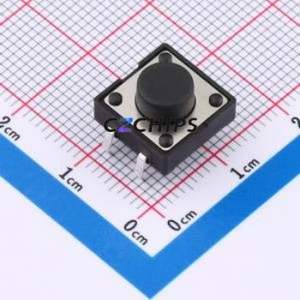 TSA12111-065B512BA Tactile Switch Through hole-4P,11.7x11.5mm Switch Single Pole Single Throw Round Button 2.8N 11.7mm - Product Image 1