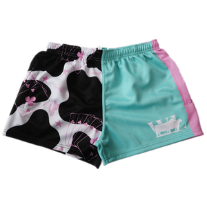 Celana Pendek Rugby Sepak Bola Sublimasi Kustom dengan Saku Resleting Bahan Poliester Katun untuk Liga, Pemasok Celana Pendek Rugby Sepak Bola - Product Image 1