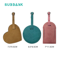 Sous-banque étiquettes de bagages à sublimation vierges personnalisées étiquette nominative de voyage impression recto verso étiquettes de bagage à sublimation en cuir PU