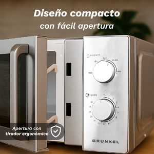 Grunkel Microwave Oven 20L 700W Stainless Steel Capacity With 5 Power Levels For Home <b>Kitchen</b> Use - Product Image 6