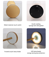 Lampe de table tactile de restaurant sans fil nordique à intensité variable lampes de table de bureau LED rechargeables sans fil USB de luxe modernes