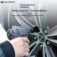 WEIDA WH07044 3Pcs 1/2" Drive Cr-Mo Heavy Duty Thin Wall Wheel Protector Impact Socket Set untuk Mobil 17mm 19mm 21mm Peralatan