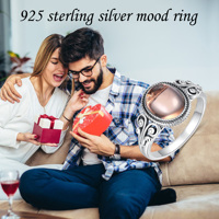 Bague d'humeur décontractée personnalisée bicolore en argent sterling 925 de conception de luxe pour les femmes
