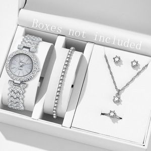 Montre à quartz de luxe pour femme avec strass argentés, bracelet élégant, montre-bracelet tendance, montre habillée pour femme, cadeau, style bijou - Product Image 5