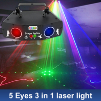 Lumière de scène Beam Light Rgb Laser Led 5 en 1 Couleurs Led Strobe Dj Lights Contrôleur Dmx Équipement de fête de club Lumière disco pour la décoration de scène