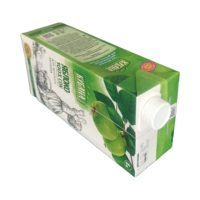 Aseptische 125Ml-1000Ml Maten Gerecycled Papier Dozen Reliëf Bakstenen Basis Glanzende Matte Laminering Voor Sap Energie Dranken Vruchten Baksteen
