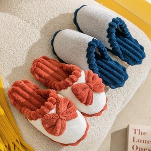 Zapatilla de invierno <span class=keywords><strong>para</strong></span> hombre y mujer, con lazo, piel esponjosa, peluda, <span class=keywords><strong>casa</strong></span>, interior, cálida - Product Image 4