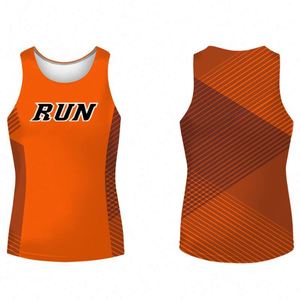 Custom Logo Casual Marathon Tank Top Quick Dry Fit Lightweight Heat-Transfer Printing Breathable Polyester <b>Running</b> <b>Singlet</b> - Product Image 1