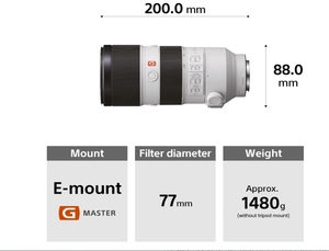 Appareil photo numérique professionnel 99 % neuf avec objectif FE 70-200 mm F/2.8 GM OSS et accessoires, objectifs d'appareil photo numérique 99 % neufs - Product Image 3