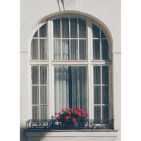 Ventanas de Madera de Diseño Europeo para Villa, Modernas y de Lujo, con Rejilla Antipolvo y Vidrio Templado, para Sala de Estar Exterior