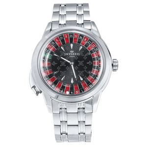 Montre mécanique pour homme <span class=keywords><strong>en</strong></span> acier inoxydable de luxe avec logo personnalisé, <span class=keywords><strong>roulette</strong></span> de casino, édition limitée 43 mm, luminescente, 5 BAR d'étanchéité - Product Image 1
