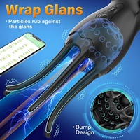 Jouet vibrant 2-en-1 pour hommes avec 9 modes de stimulation et vibrations, stimulateur de gland pour plaisir masculin, avec application, stimulateur pénien tentaculaire 360° ° Formation terminée