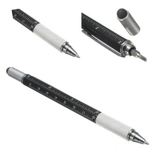 Multifunction <b>Pen</b> Metal Tool Ballpoint <b>Pens</b> Screwdriver Ruler Spirit Level With a Top and Scale Multifunction 5 in 1 Metal <b>Pen</b> - Product Image 3