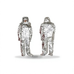 Combinaison de pompier résistante à la chaleur, conception divisée, entièrement fermée, en matériau aramide, équipement de protection pour les secours d'urgence, vision claire, durable - Product Image 1