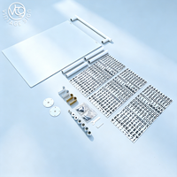 Ensemble de 2 panneaux de menu magnétiques suspendus, construction entièrement métallique, fixation murale, bandes de lettres interchangeables pour café, boulangerie