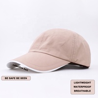 Casquette de baseball personnalisée Qianzun Sport Material Active Hat, 6 panneaux, en nylon, brodée sur le côté, réglable, séchage rapide, réfléchissante, vierge