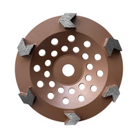 Meule diamantée de 7 pouces pour le ponçage et le polissage du granit, à simple biseau