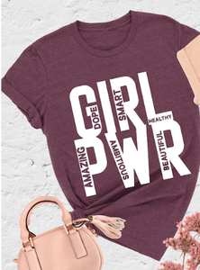 T-shirt Feminist Girl Power da donna, casual, girocollo, manica corta, 100% cotone, vestibilità ampia, stampata, in jersey - Product Image 3