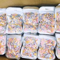 Vente directe d'usine mélange couleur mélange taille 30g plastique Flatback lâche ABS demi-perle résine strass