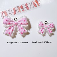 Nœuds papillon en acrylique mignons pour loisirs créatifs DIY, décorations pour chaussures, autocollants pour bouteilles d'eau, ornements pour cheveux, pendentifs, bijoux, boucles d'oreilles avec crochets