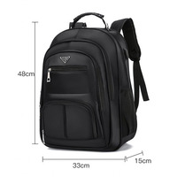 Ransel Laptop Oxford Tahan Air Unisex yang Dapat Disesuaikan, Tahan Lama, Ringan, Kasual, Santai, Softback, Pola Geometris, USB