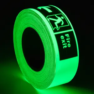 8 heures 5cm Fluorescent Glowing in the Dark Tape Photoluminescent Tape Emergency Exit Signs