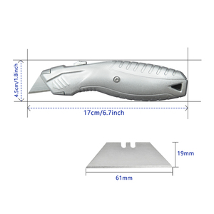 Couteau utilitaire rétractable poignée en aluminium couteau de coupe <span class=keywords><strong>lame</strong></span> de verrouillage boîte Cutter couteau de toiture RX220 - Product Image 5