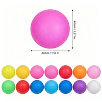 Balles de tennis de table en plastique sans couture de couleurs mélangées, balles de ping-pong pour les soirées de jeux en famille, fournitures pour fêtes