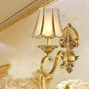 浴室壁灯向上向下照明门廊聚光灯装饰酒店走廊灯酒店宫殿铜艺术壁灯