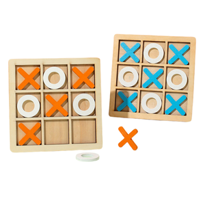 Interacción entre padres e hijos, juego de madera <span class=keywords><strong>XO</strong></span> Tic Tac Toe, rompecabezas para niños, nueve cuadrados de Ajedrez de bloques de construcción, juguetes de batalla de ocio - Product Image 1