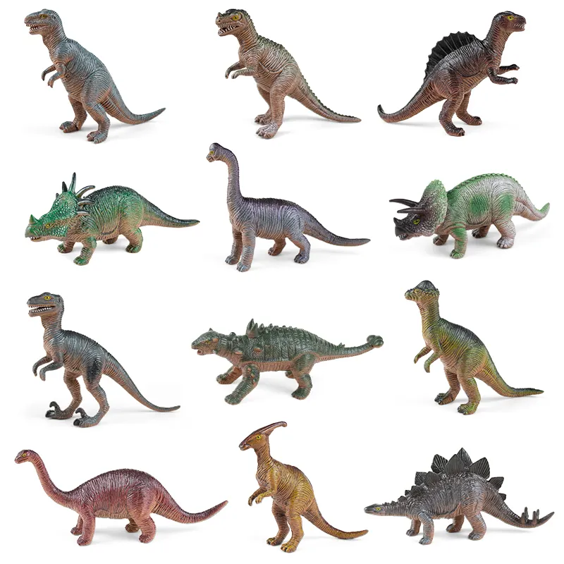 Plastic Dinosaur Figurines 15CM Realistic Dinosaur Figure Toy Set 12Pcs For Kids Toddlers Educational Gift