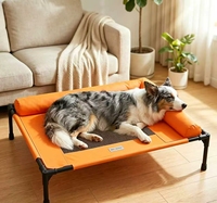 Lit de marche pour animaux de compagnie adapté aux chiens et aux chats, toute l'année, été, résistant à l'humidité, amovible, lavable, surélevé, hors sol, pour chiens de petite et moyenne taille