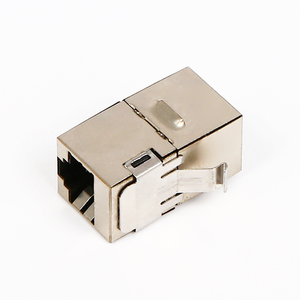 <span class=keywords><strong>Ethernet</strong></span> Bảng điều khiển gắn kết cat6A RJ45 kết nối 8P8C 180 độ lá chắn STP cat6A Keystone jack - Product Image 3