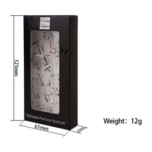 BinQi Großhandel OEM Custom ize Design Schwarzes Papier Verpackungs box für nachfüllbare Parfüm flaschen