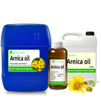 Huile d'Arnica Macérée à partir de Fleurs d'Arnica dans une Base d'Huile Végétale Liquide Légère, Parfum Herbacé, pour Cosmétiques et Mélanges