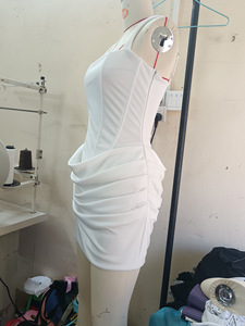<span class=keywords><strong>Mini</strong></span> Abito Elegante Estivo in Pizzo con Corsetto, Vestito Aderente Arricciato <span class=keywords><strong>da</strong></span> Donna per Serate in Discoteca - Product Image 2