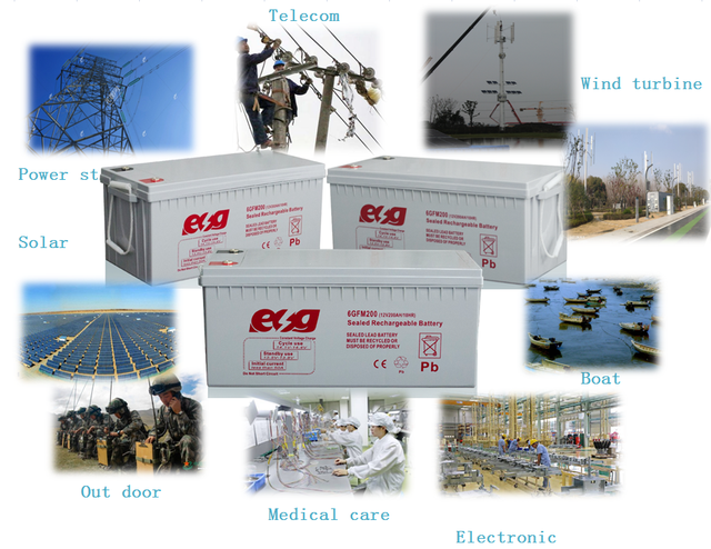 ESG Manufacture VRLA UPS 12v 24v 48v 150AH 180AH 200AH 220AH 230AH 250ah MF Capacity Deep Cycle AGM Gel Solar Battery