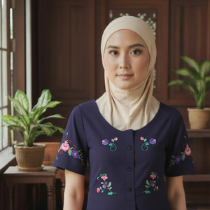 Borong Baju Kurung Moderne Modeste Sans Repassage Raya 2025 En Stock Prix Usine Chine Mode Vente Rapide Prêt-à-porter Respirant - Product Image 1