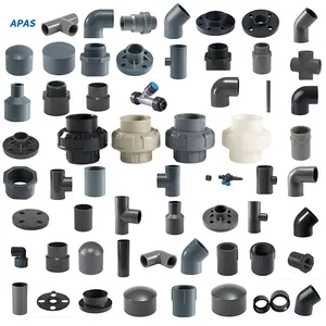 APAS Factory Direct ASTM SCH80 SCH40 Din Asni Jis Cns Compact Single Double Union Ball Valve Pvc Pipe Fittings for water supply