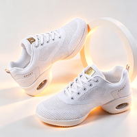 Chaussures de danse unisexes professionnelles, empeigne en mélange de tissus, semelle en PU avec coussin d'air, légères, respirantes, antichoc, pour l'entraînement et la compétition