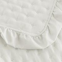 Ensemble de couvre-lit matelassé 3 pièces en polyester matelassé à l'échelle ultrasonique, housse de couette et drap, textile de maison pour toutes les saisons
