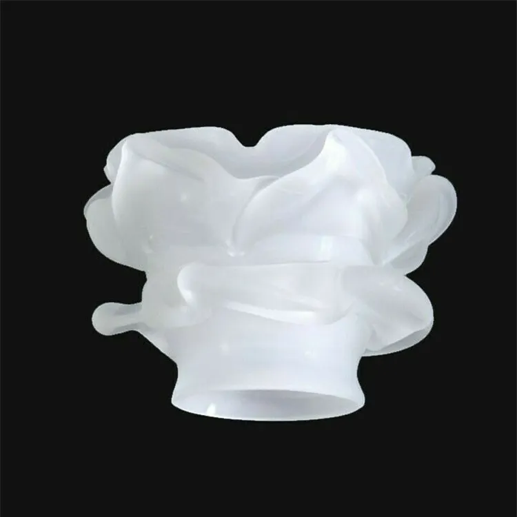 Alta qualidade lâmpada pingente de luz branca tons de vidro borosilicato limpar flor máscaras de vidro