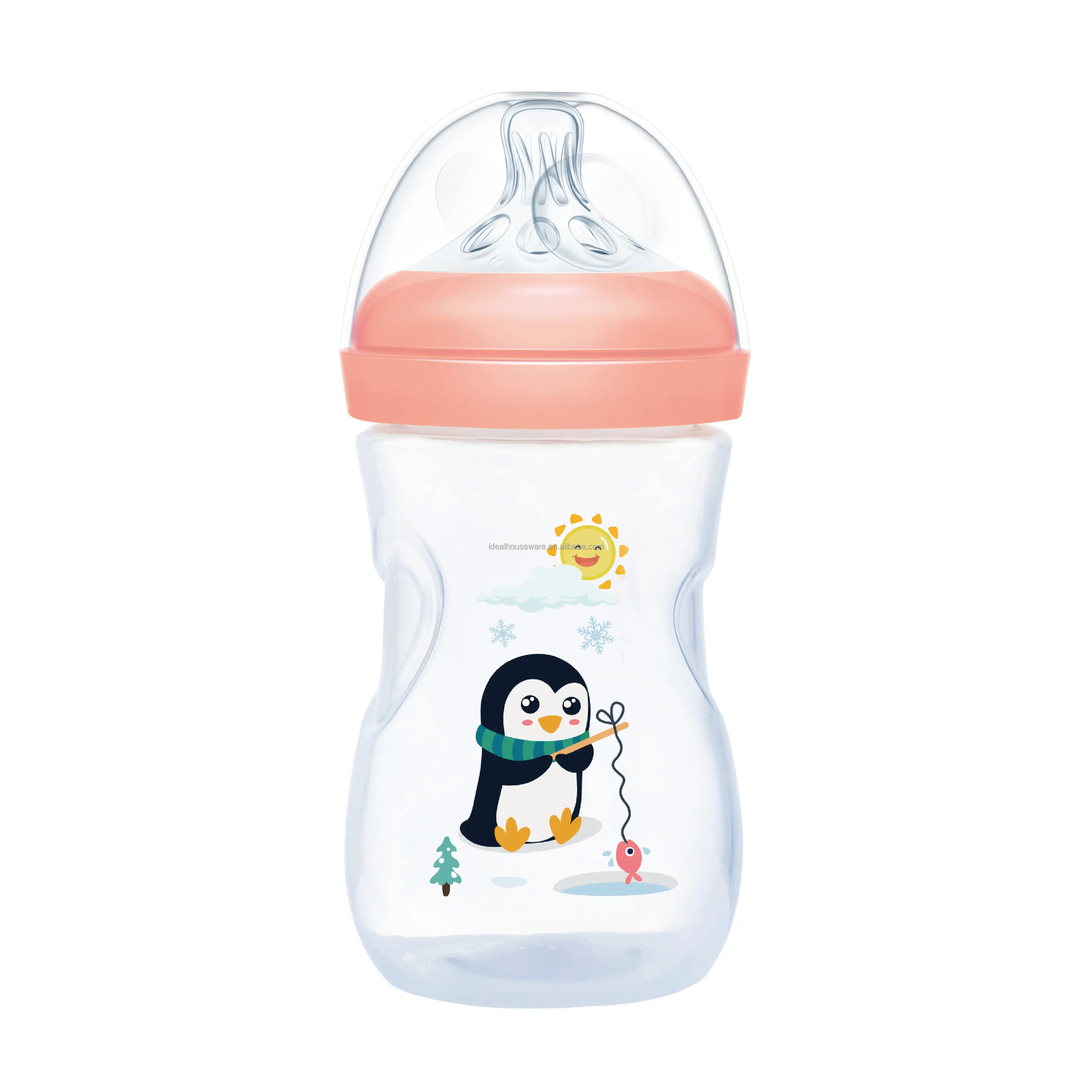 8oz PP Wide-Neck Baby Feeding Bottle, Novo estilo Baby Bottle, Moda Baby Feeding Set